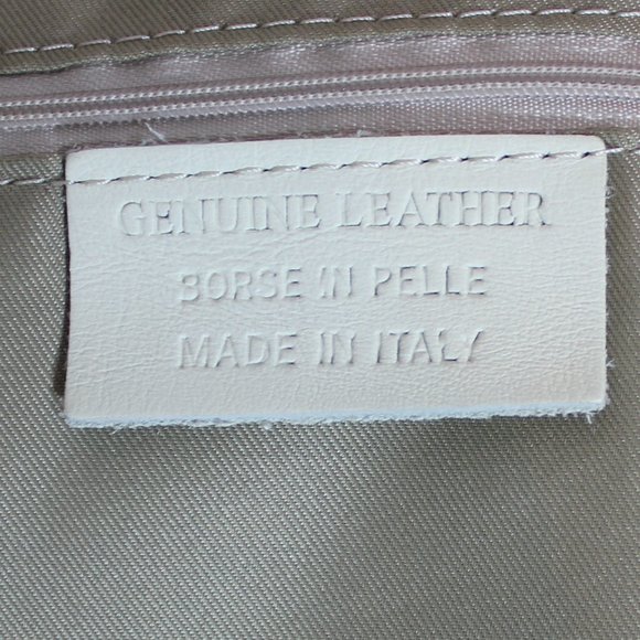 Borse In Pelle Genuine Leather Italy Crossbody bag Peach Made in Italy 13"x10" - Picture 11 of 11